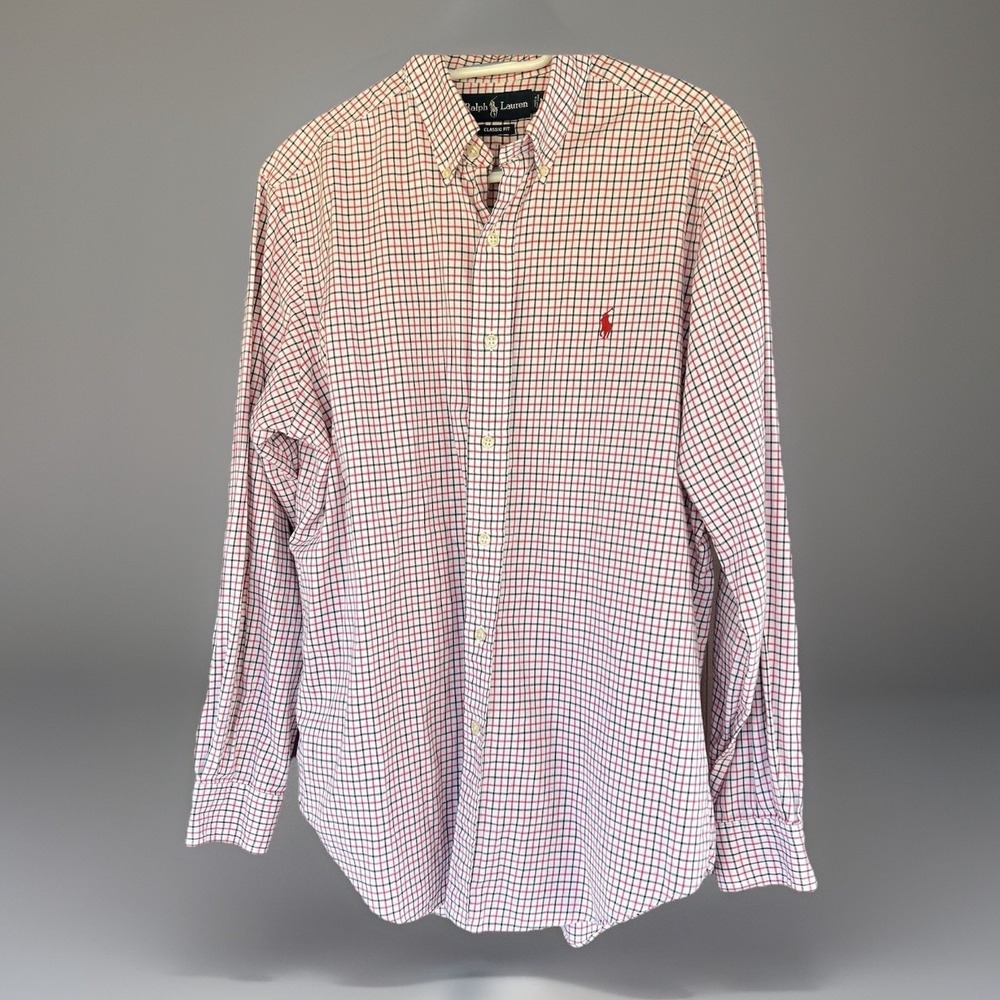 Polo Ralph Lauren Classic Fit Men's Medium Plaid Long Sleeve Shirt
